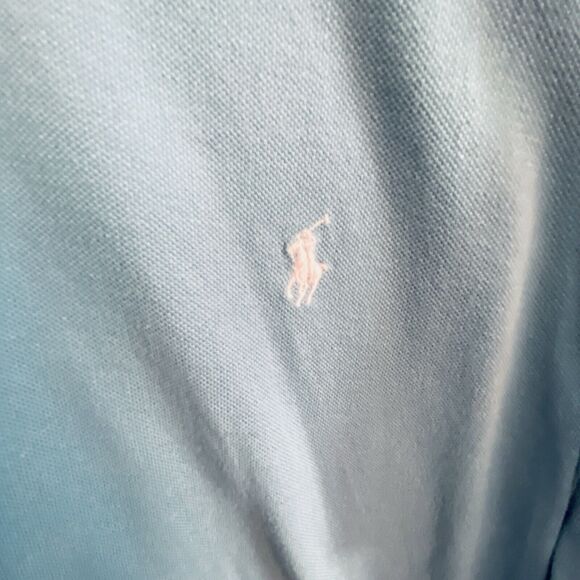 Ralph Lauren Polo Shirt Mens 2XLT XXL Solid Light Blue Golf Cotton NWOT - Picture 4 of 6